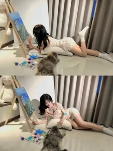 Stunning Artistic Aesthetic: Elegant Cosplayer Nguyễn Hữu Kiều Oanh Captures Hearts with Graceful Painting-Themed Photoshoot and Soft Visuals - image 3