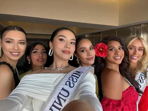 Ky Duyen Shines in Radiant Red Ao Dai at Miss Universe 2024 - image 1