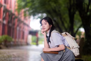 VGU No.156: Radiant Vietnamese Schoolgirl Shines in Elegant School Uniform - image 4