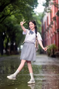 VGU No.156: Radiant Vietnamese Schoolgirl Shines in Elegant School Uniform - image 0