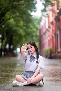 VGU No.156: Radiant Vietnamese Schoolgirl Shines in Elegant School Uniform - image 5