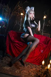 Coser Kurotia Kuro NURSE: Mysterious Black Nurse Cosplay with Seductive Black Silk Stockings - image 17