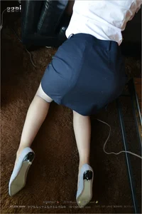 IESS Si Zu Bian Dang 135: New Model Momo in Gray Stockings and Flat Shoes Office Lady Style - image 37