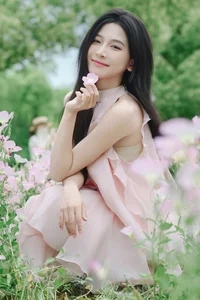 Artistic Evening Portrait Series: Model Ya Ya in YiTuYu Art Language Vol.9081 – Elegant Photography Amidst Evening Primroses - image 25