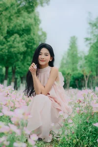 Artistic Evening Portrait Series: Model Ya Ya in YiTuYu Art Language Vol.9081 – Elegant Photography Amidst Evening Primroses - image 8