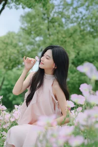 Artistic Evening Portrait Series: Model Ya Ya in YiTuYu Art Language Vol.9081 – Elegant Photography Amidst Evening Primroses - image 9