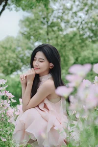 Artistic Evening Portrait Series: Model Ya Ya in YiTuYu Art Language Vol.9081 – Elegant Photography Amidst Evening Primroses - image 26