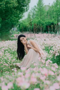 Artistic Evening Portrait Series: Model Ya Ya in YiTuYu Art Language Vol.9081 – Elegant Photography Amidst Evening Primroses - image 29