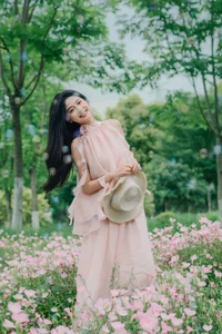 Artistic Evening Portrait Series: Model Ya Ya in YiTuYu Art Language Vol.9081 – Elegant Photography Amidst Evening Primroses - image 16