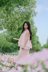 Artistic Evening Portrait Series: Model Ya Ya in YiTuYu Art Language Vol.9081 – Elegant Photography Amidst Evening Primroses - image 31