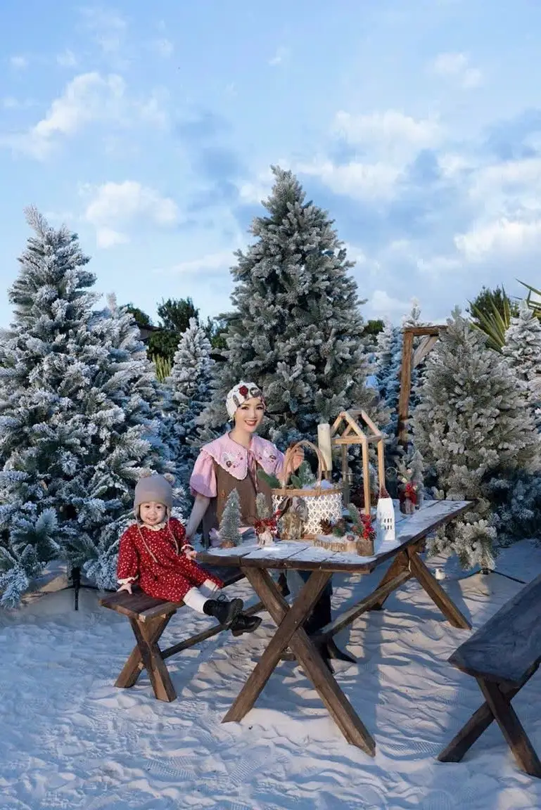 Giang My: Ageless U55 Beauty Shines Bright Celebrating Christmas Amidst Snowy Scenery