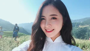 Elegant Beauty Gallery: Tran Thu Trang Amidst the Breathtaking Buckwheat Flower Fields of the Highlands - image 13