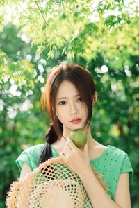Summer Vintage Aesthetic: Ka Bi in YiTuYu Art Language Vol.9337 – Mint Green Fashion and Nostalgic Portrait Photography - image 3