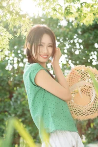 Summer Vintage Aesthetic: Ka Bi in YiTuYu Art Language Vol.9337 – Mint Green Fashion and Nostalgic Portrait Photography - image 9
