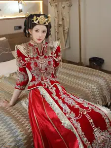 Li Shuang Er: Traditional Beauty in Vibrant Xiùhéfú from XiuRen model Part01 - image 2