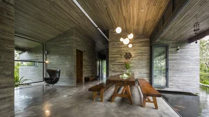 Architectural Marvel: Exploring the Stunning Thatched-Roof Villa Surrounded by Water in Long An - image 3