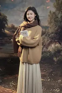 Xin Xin's Pensive Autumn Beauty Vol.8813: A Romantic Seasonal Transition in a Scenic Canvas - image 0