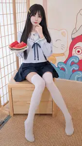 Charming Schoolgirl in Uniform: A Glimpse into Summer Reverie - image 41