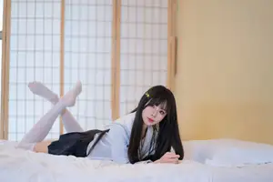 Charming Schoolgirl in Uniform: A Glimpse into Summer Reverie - image 2