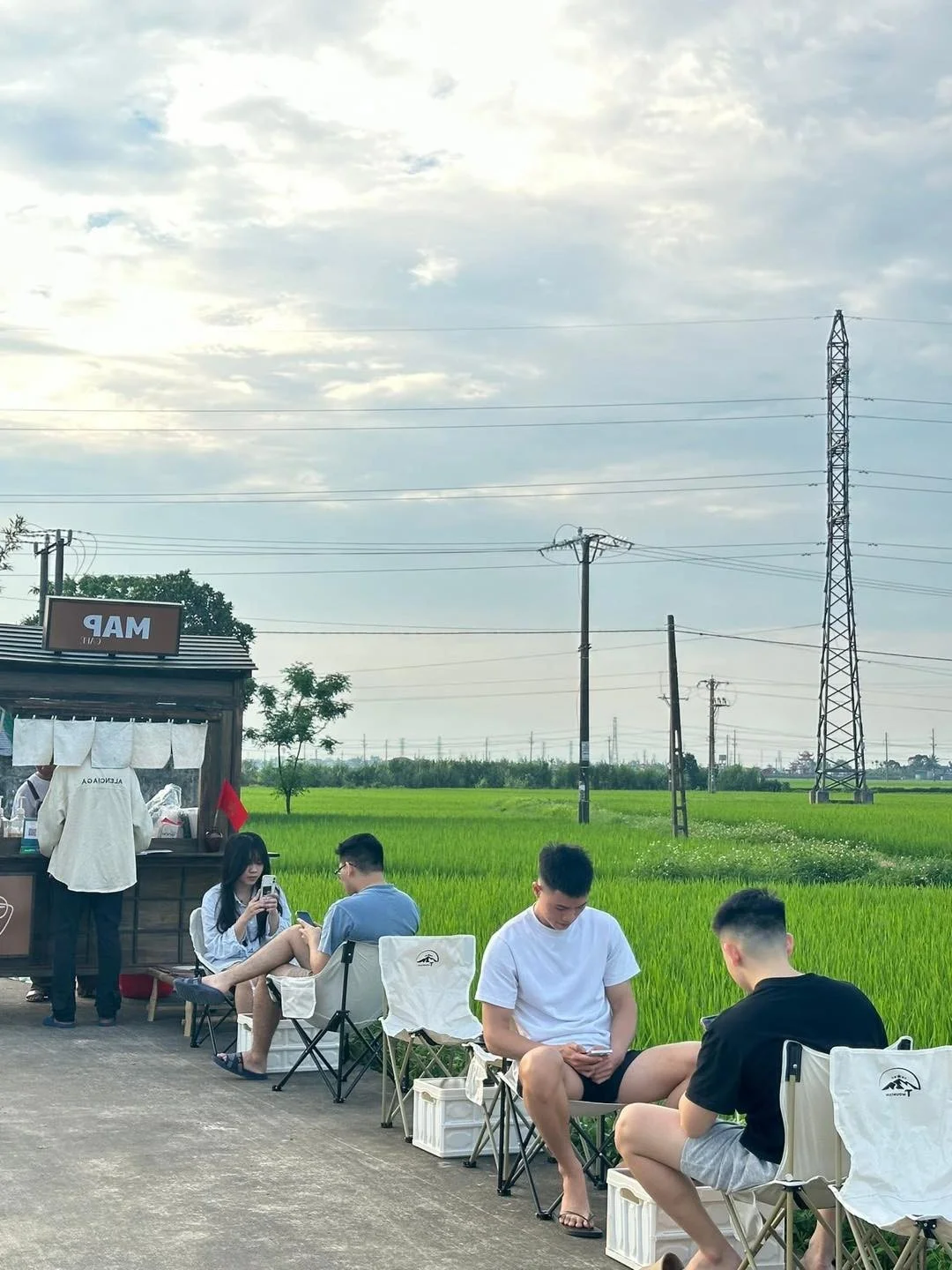 Experience the Charm of a Unique Coffee Shop Nestled in the Green Rice Fields of Thai Binh