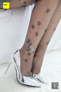 Junjun Elegant Floral Grey Silk Stockings IESS 259 Fashion Gallery - image 34