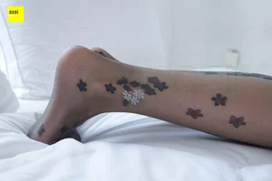 Junjun Elegant Floral Grey Silk Stockings IESS 259 Fashion Gallery - image 87