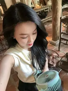 VGU No.194 Elegant Beauty of a Long-Haired Girl in a Rustic Cafe Setting - image 5