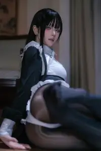 Coser Yu Yu: Alluring Black Stocking Nun – Exclusive Photo Set (41P) - image 17