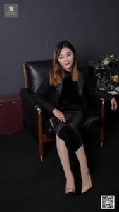 Elegant Asian Fashion: Xiao Jing in Traditional Qipao and Shiny Silk Stockings - IESS 186 Collection - image 21