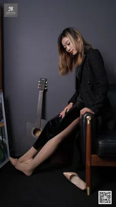 Elegant Asian Fashion: Xiao Jing in Traditional Qipao and Shiny Silk Stockings - IESS 186 Collection - image 37
