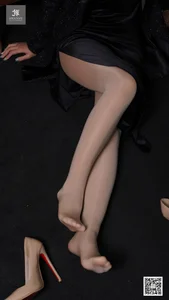Elegant Asian Fashion: Xiao Jing in Traditional Qipao and Shiny Silk Stockings - IESS 186 Collection - image 79