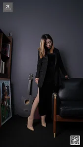 Elegant Asian Fashion: Xiao Jing in Traditional Qipao and Shiny Silk Stockings - IESS 186 Collection - image 27
