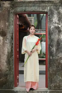 Graceful Vietnamese Girl in Traditional Ao Dai  Discover Timeless Beauty and Elegance - image 5