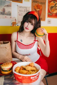 Playful Fast Food Worker Cosplay by Lu Ba Sui: The Ultimate Maimen Part-time Diary Aesthetic Photography Series - image 17