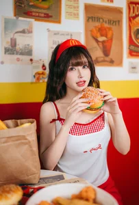 Playful Fast Food Worker Cosplay by Lu Ba Sui: The Ultimate Maimen Part-time Diary Aesthetic Photography Series - image 8