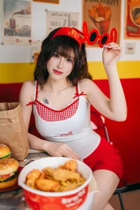 Playful Fast Food Worker Cosplay by Lu Ba Sui: The Ultimate Maimen Part-time Diary Aesthetic Photography Series - image 16