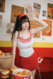 Playful Fast Food Worker Cosplay by Lu Ba Sui: The Ultimate Maimen Part-time Diary Aesthetic Photography Series - image 11