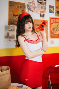 Playful Fast Food Worker Cosplay by Lu Ba Sui: The Ultimate Maimen Part-time Diary Aesthetic Photography Series - image 14