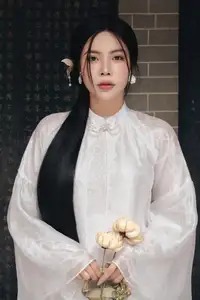 Elegant East Asian Beauty: Gentle Charm in Pristine Classic Attire 17639710 - image 9