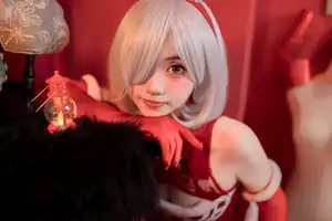Coser Bangni: Enchanting Christmas Nier in Red  Look - Part02 - image 8