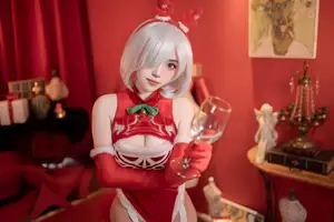 Coser Bangni: Enchanting Christmas Nier in Red  Look - Part02 - image 6
