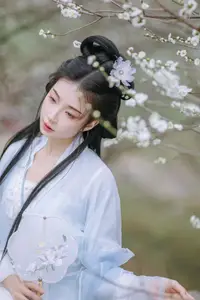 YiTuYu Art Language Vol.8811: Captivating Wu Qiao Bu Cheng Hu in Traditional Elegance Amidst Spring Blossoms - image 5