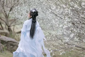 YiTuYu Art Language Vol.8811: Captivating Wu Qiao Bu Cheng Hu in Traditional Elegance Amidst Spring Blossoms - image 8