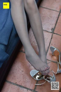 Qi Qi in IESS 189: Ankle Strap Sandals and Grey Silk Stockings - image 39