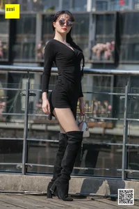 Elegant IESS Model Miao Jie in Stylish Over-the-Knee Boots Fashion Photography Collection - image 24