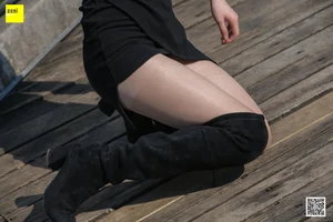 Elegant IESS Model Miao Jie in Stylish Over-the-Knee Boots Fashion Photography Collection - image 37