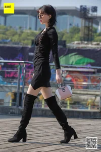 Elegant IESS Model Miao Jie in Stylish Over-the-Knee Boots Fashion Photography Collection - image 20