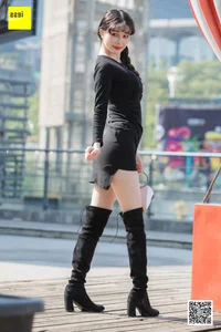 Elegant IESS Model Miao Jie in Stylish Over-the-Knee Boots Fashion Photography Collection - image 75
