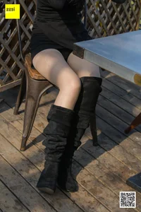 Elegant IESS Model Miao Jie in Stylish Over-the-Knee Boots Fashion Photography Collection - image 67