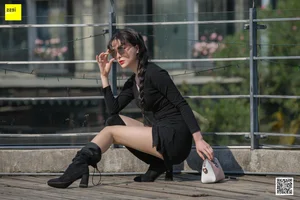 Elegant IESS Model Miao Jie in Stylish Over-the-Knee Boots Fashion Photography Collection - image 48